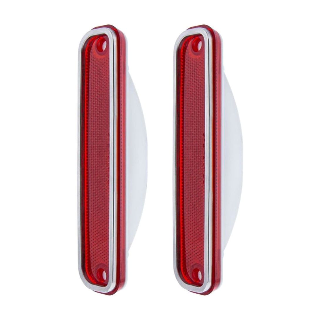 Red Rear Side Marker Light With SS Trim 1973-1980 Chevy Trucks
