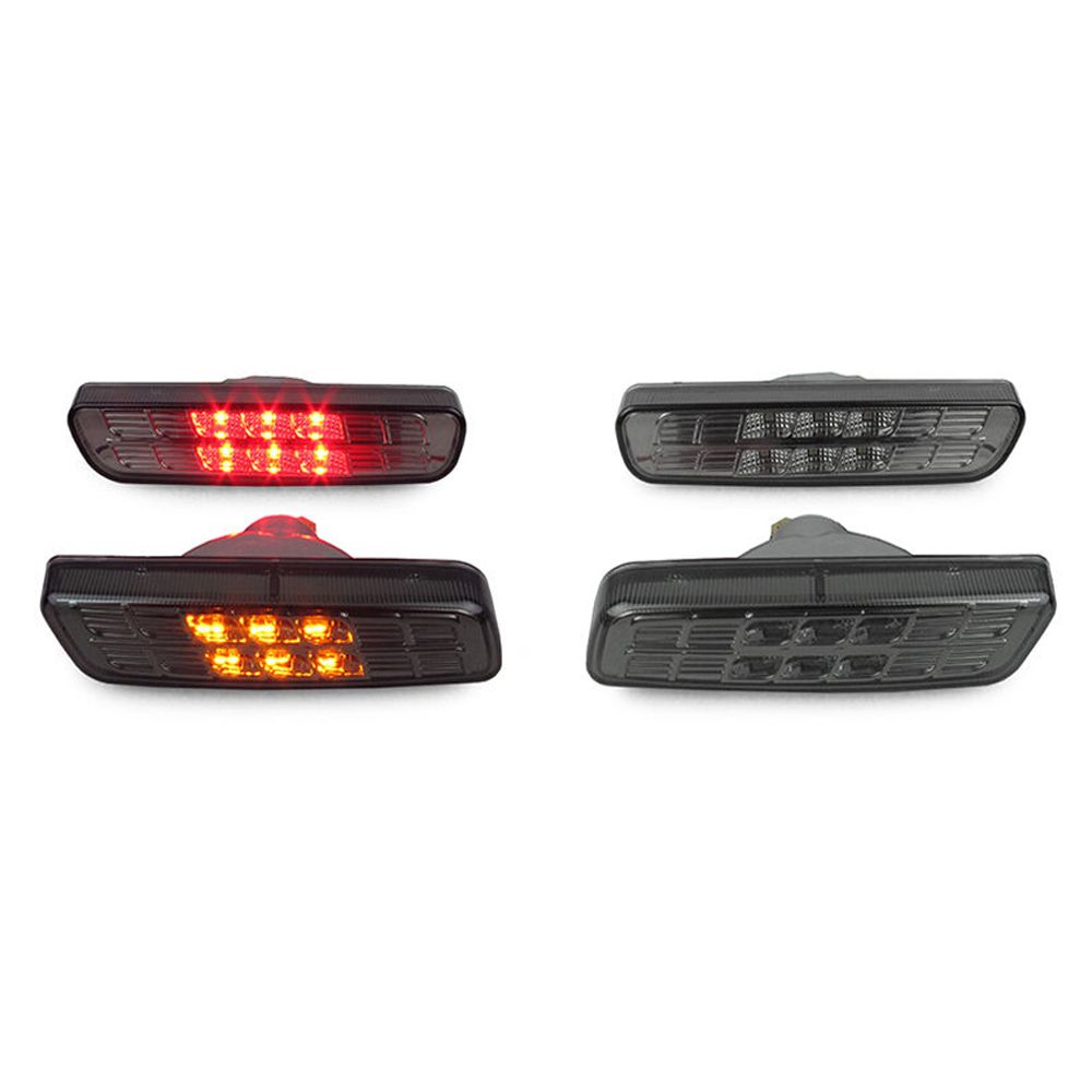 For 2001-2005 IS300 Crystal Smoke Front Amber+Rear Red Led Bumper Side Markers