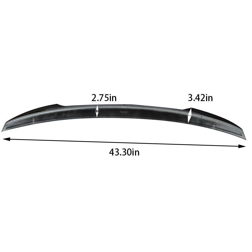Fit For 2020-2021 Nissan Sentra 4Dr Rear Spoiler Trunk Wing Plastic Gloss Black