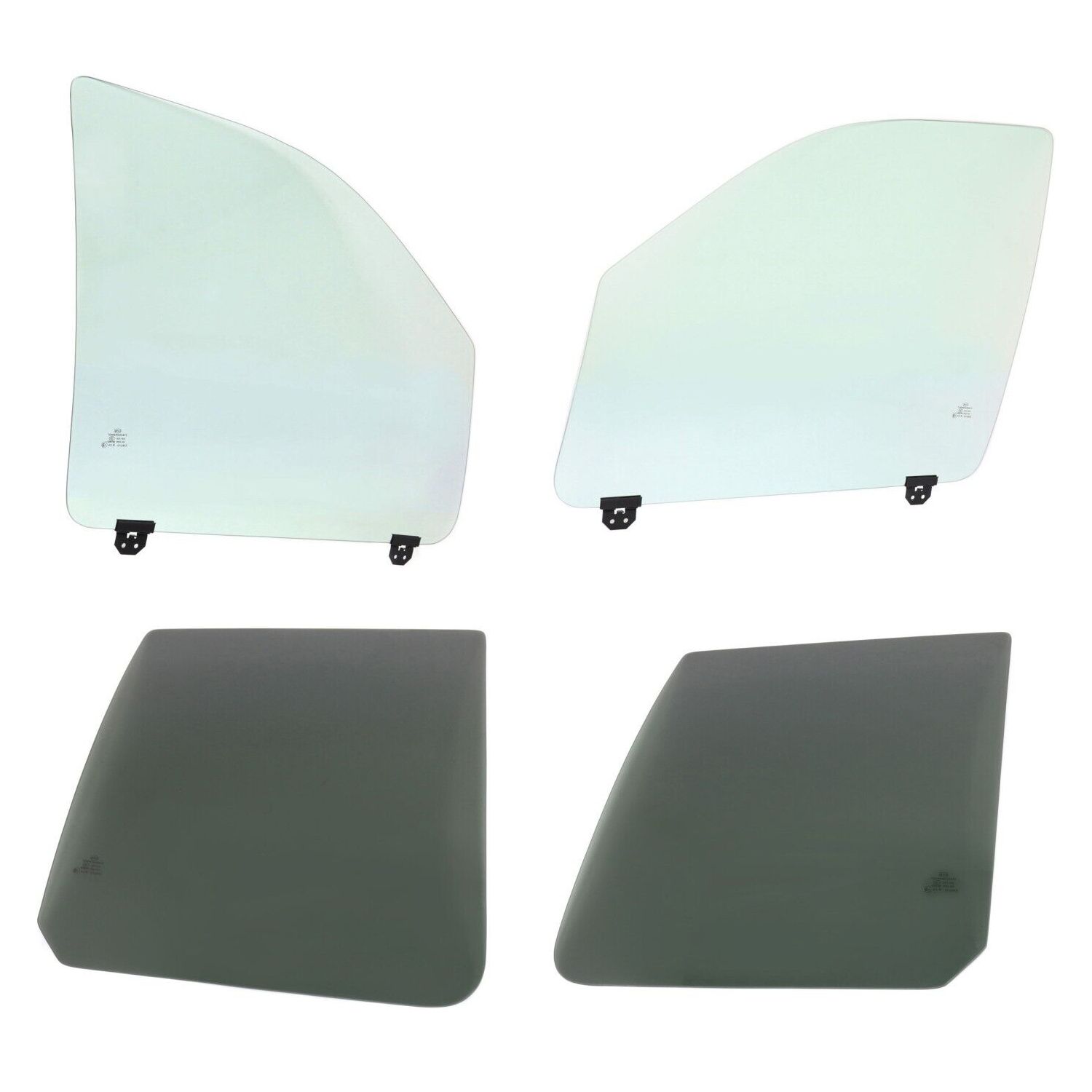 Set Of 4 Door Glasses Front & Rear Driver Passenger Side For Explorer Left Right