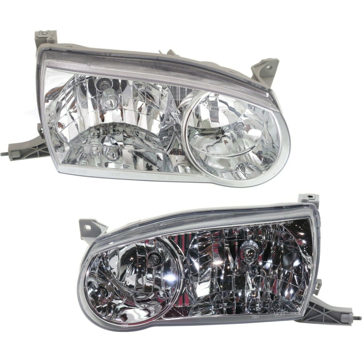 Headlight Set For 2001-2002 Toyota Corolla Sedan Left And Right With Bulb 2Pc
