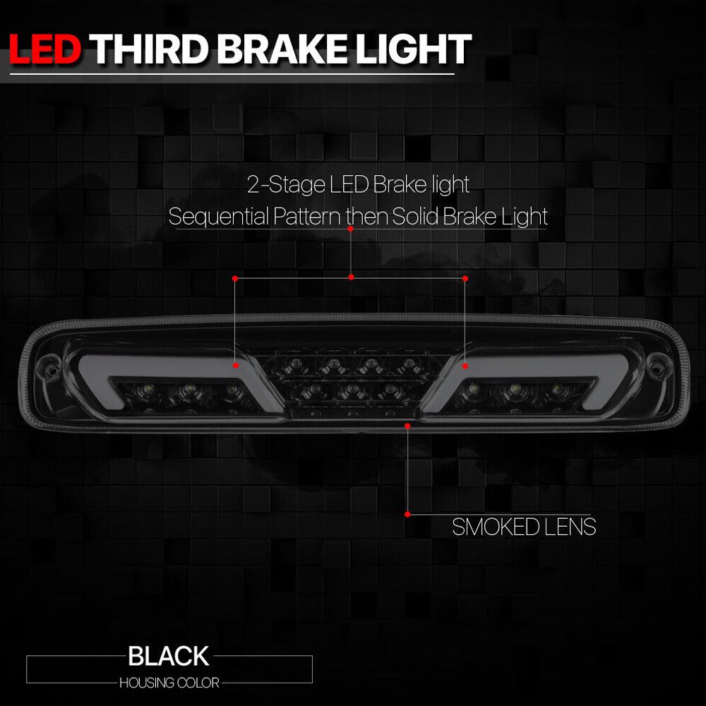 For 1999-2006 GMC Sierra 1500 SL A86536-MS300LTZLB3 Smoke Third 3rd Brake Light