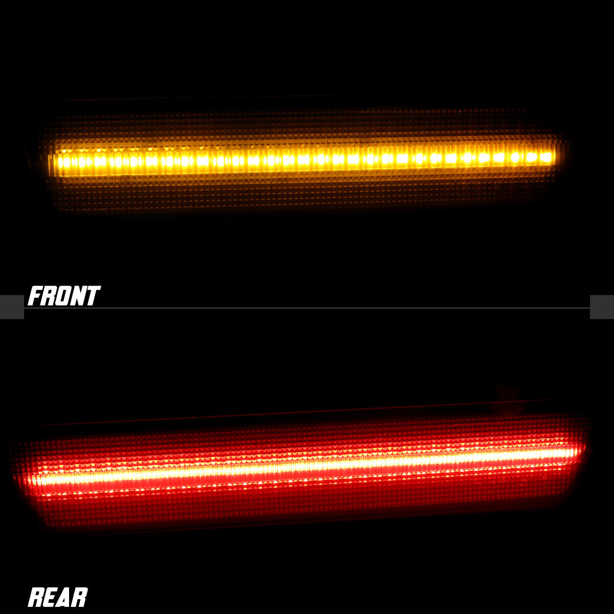 Smoke Side Marker Lights Front&Rear 4 Pieces