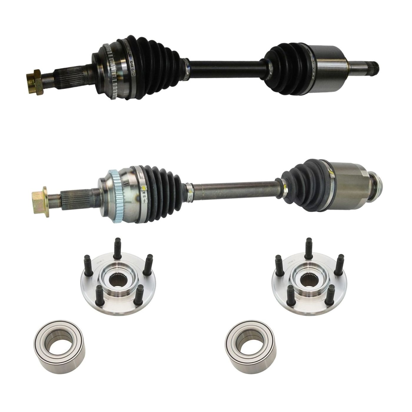 For 07-10 Ford Edge Sport Utility Front CV Axle Shaft Set With Hubs & Bearings
