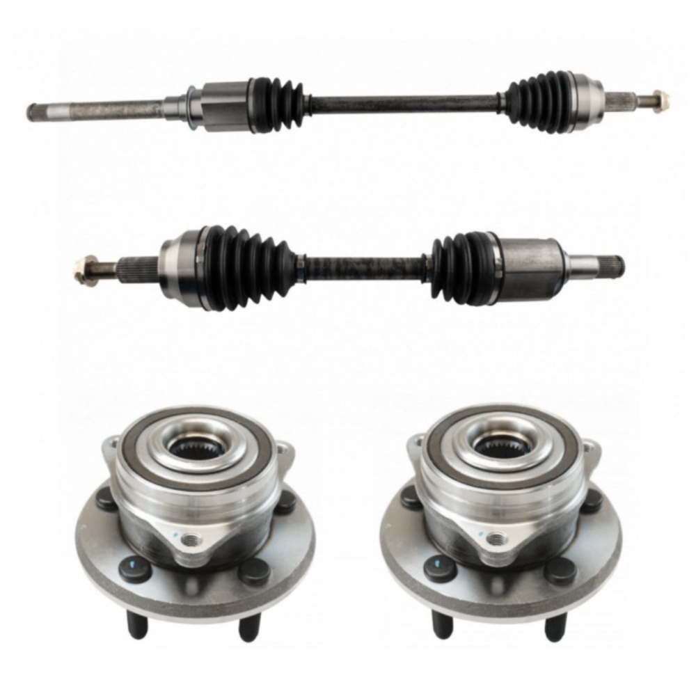 4pc CV Axle & Wheel Hub Bearing Assembly Kit Set For Durango Grand Cherokee