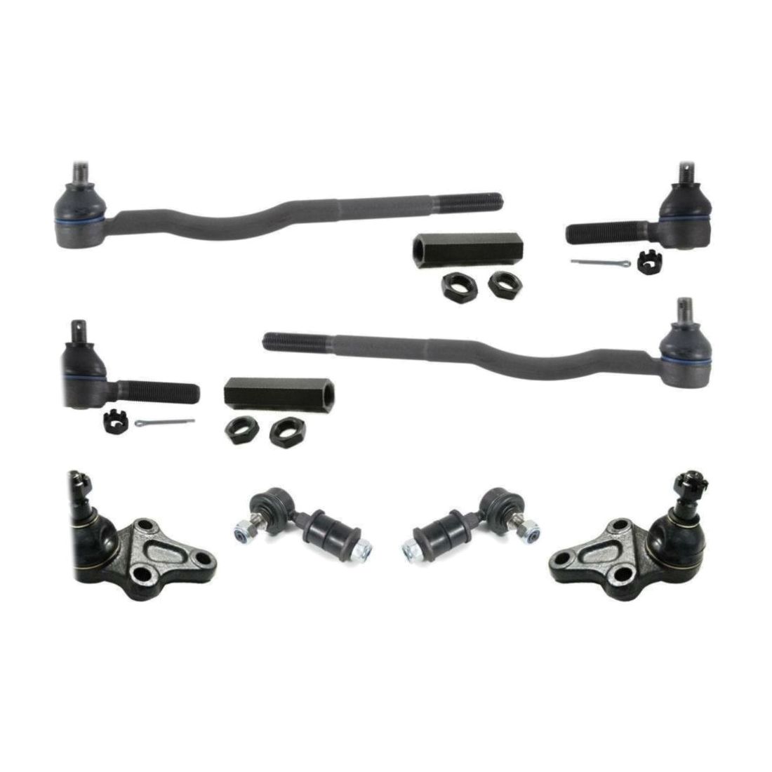 Fits For 89-98 Tracker Inner Outer Tie Rods Ball Joints Sway Bar Links 10Pc Kit