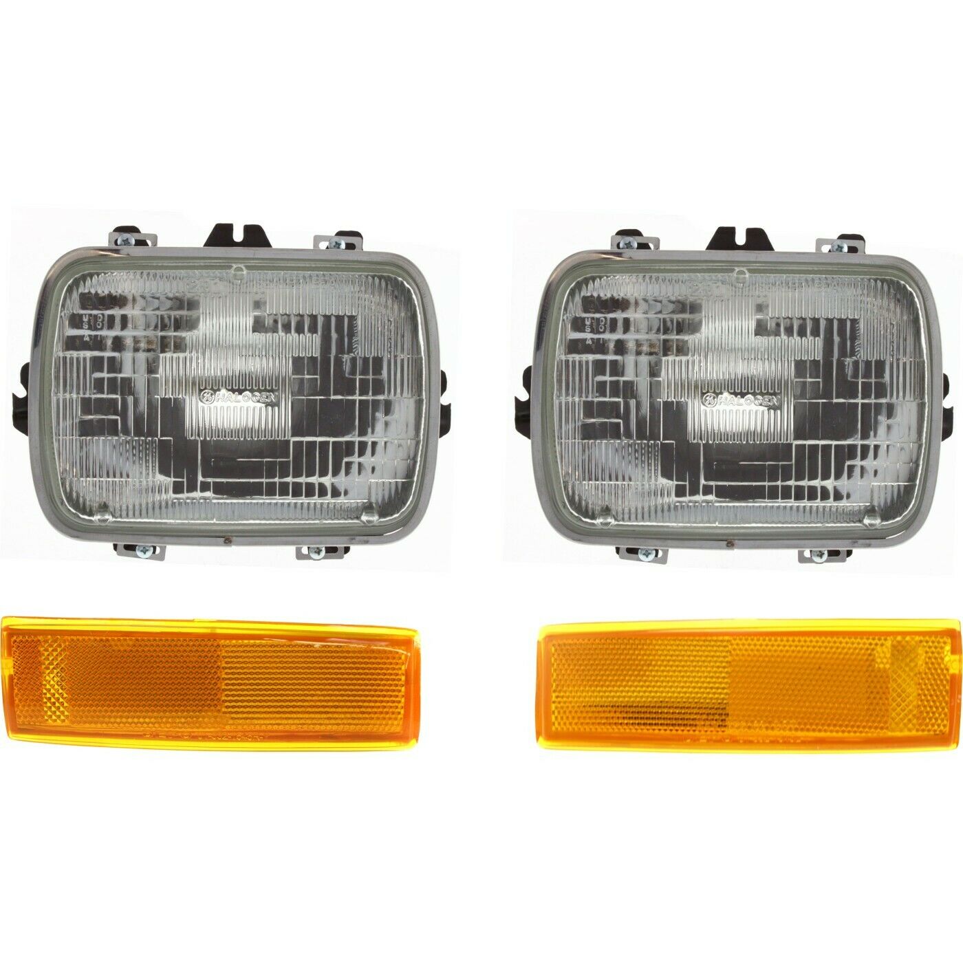 Headlight Kit For 1982-1994 Blazer Jimmy S10 S15 Sonoma Left And Right 4Pc
