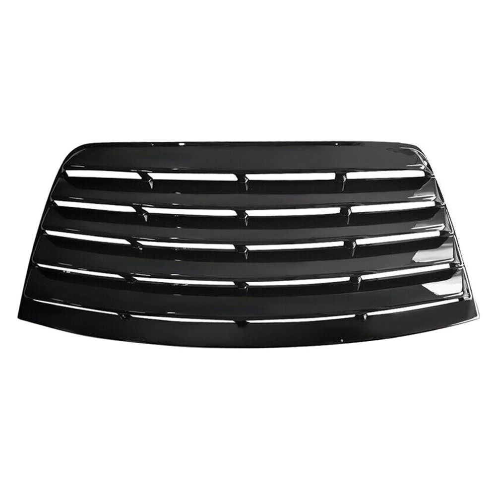 For 08-23 Dodge Challenger Gloss Black Rear Window Louver Rain Cover Shade ABS