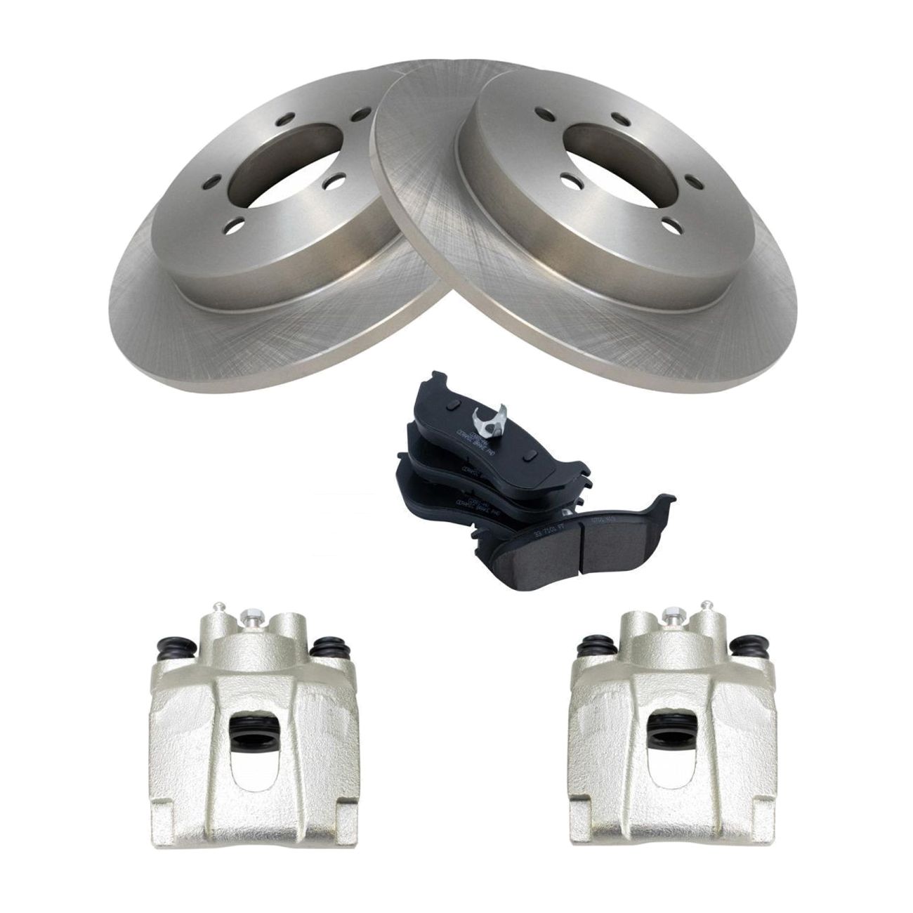 For 02-05 Explorer 02-05 Mountaineer Rear Ceramic Brake Pad Rotor & Caliper Kit