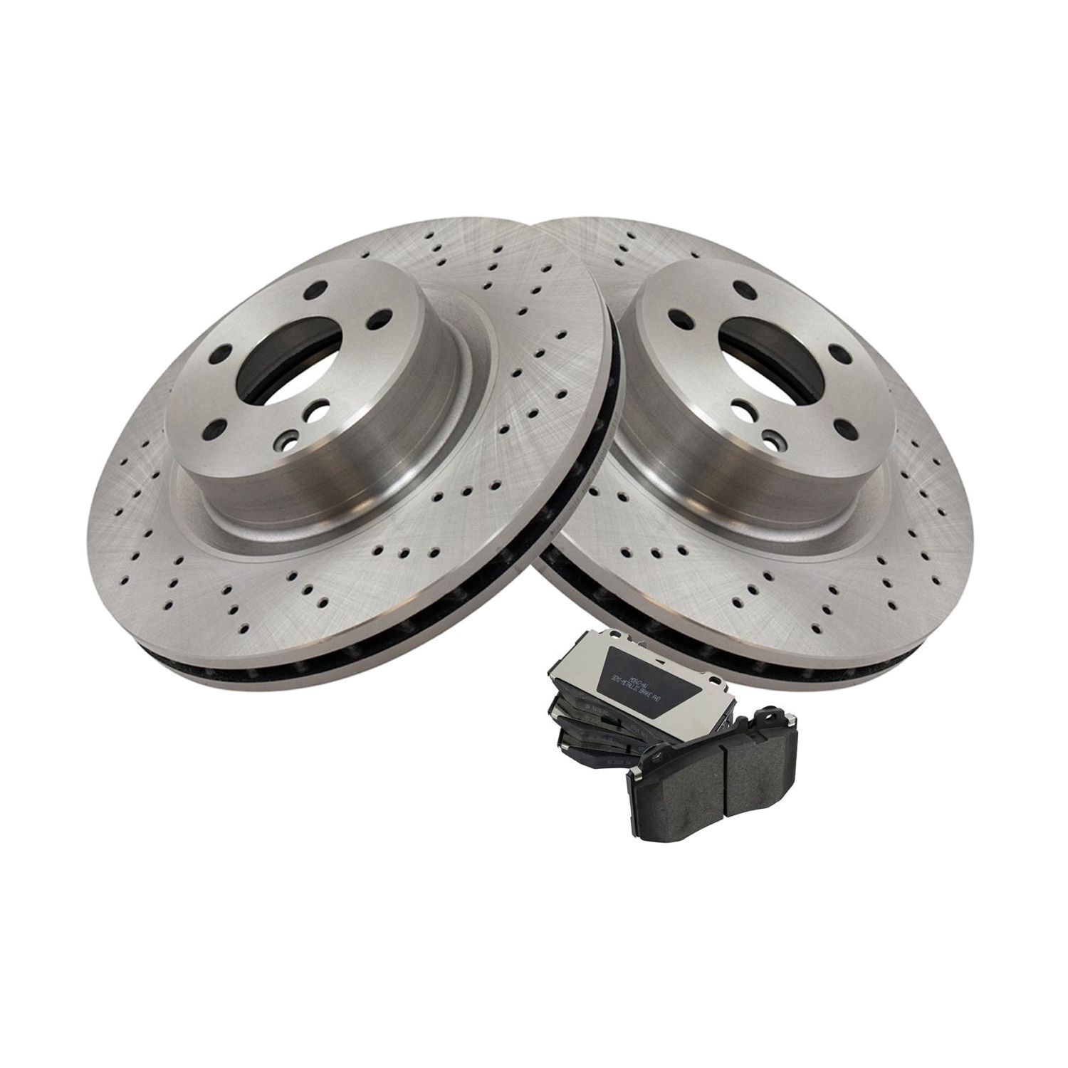 For 00-02 Mercedes-Benz CL500 Base Rotor & Brake Pad Kit Posi Metallic Front