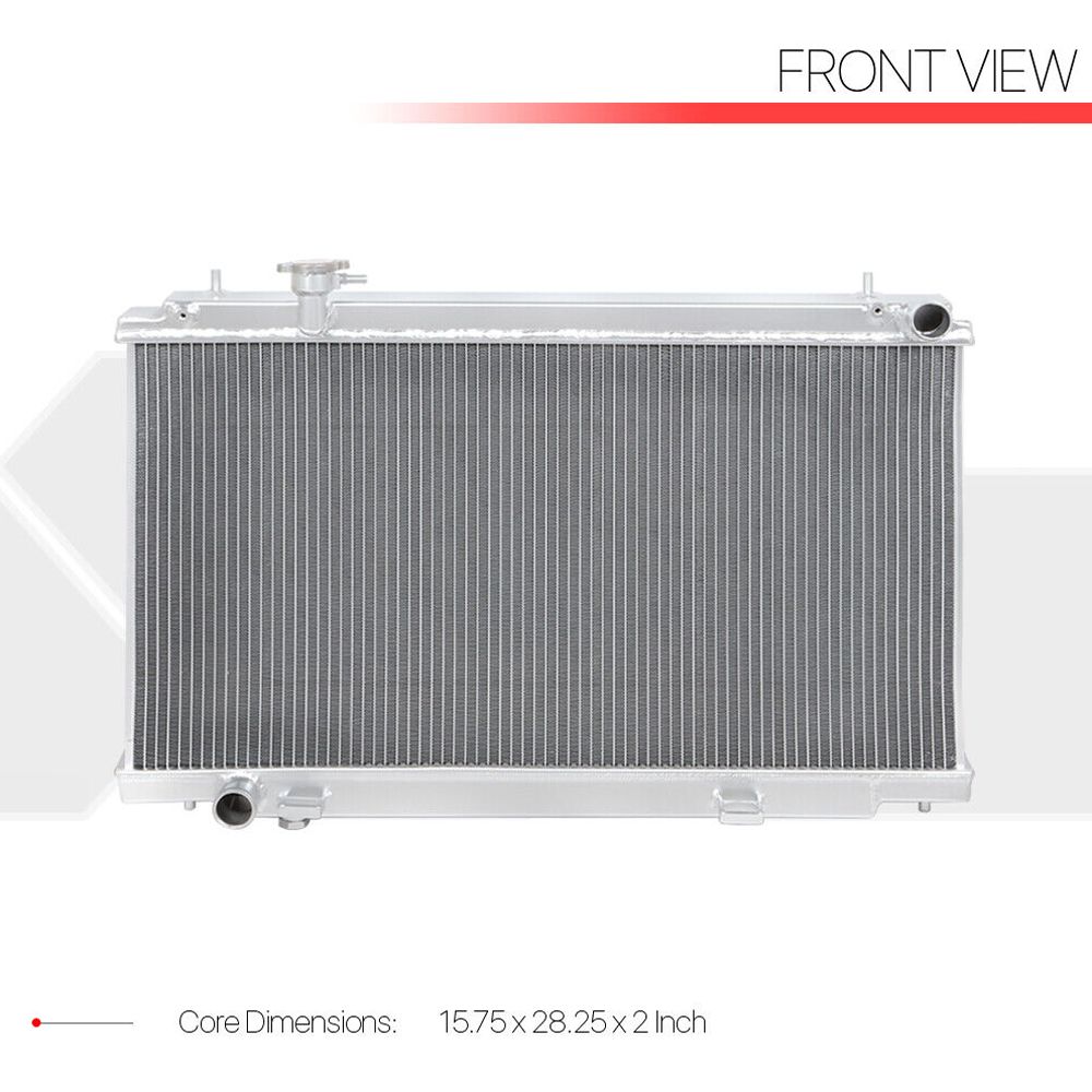 For 03-06 350Z A86536-253GZ053AR Fairlady Z [DUAL ROW CORE] Aluminum Radiator