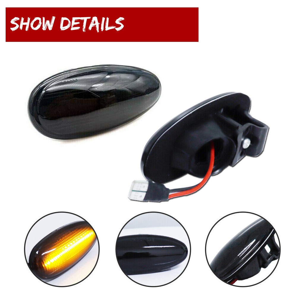 Smoke LED Side Marker Light Turn Signal Lamp EVO