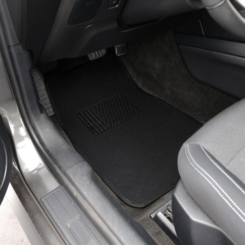 4pc Car Interior Solid Black Car Floor Mats Liner Pads For 15 Leon Mat Standard