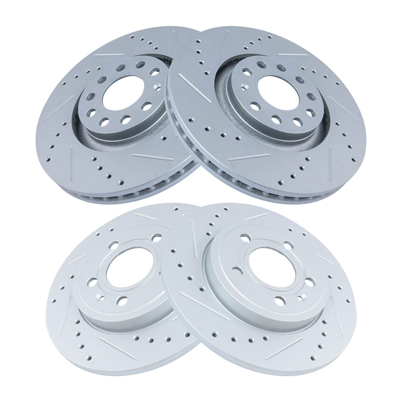 For 2005-2009 Audi A4 Quattro Cabriolet Convertible Drilled Brake Rotor Set