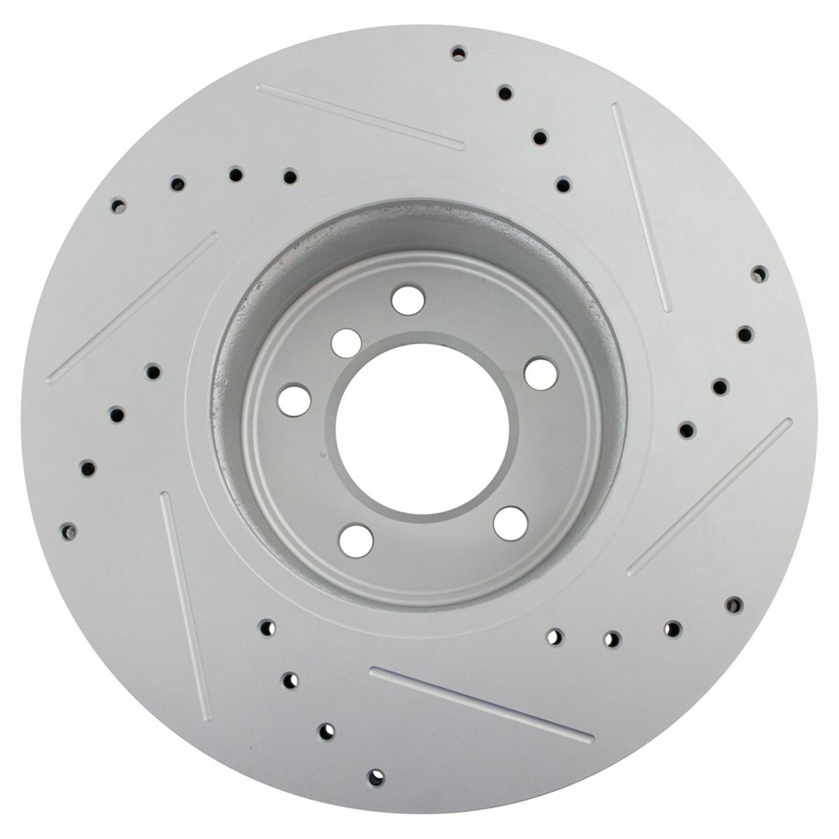 Performance Brake Rotor Drilled Slotted Front G-Coated Pair For BMW
