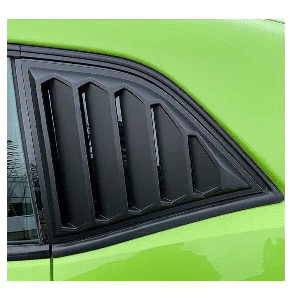 Fits 08-23 Dodge Challenger XE V4 Style Side Window Louver Cover Matte Black