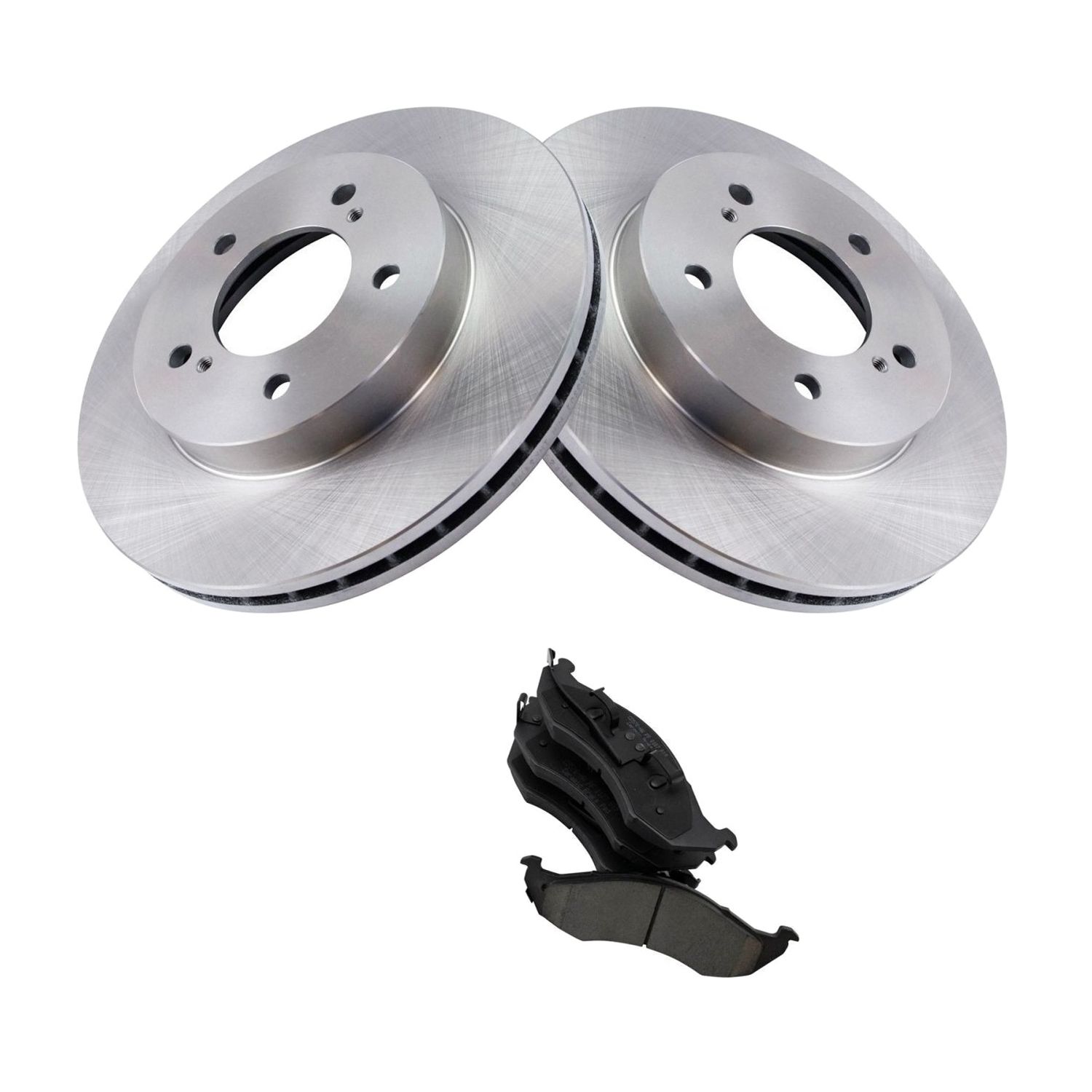 For Mercury 1999-2002 Villager Base Front Ceramic Brake Pad Set & 2 Rotors Kit