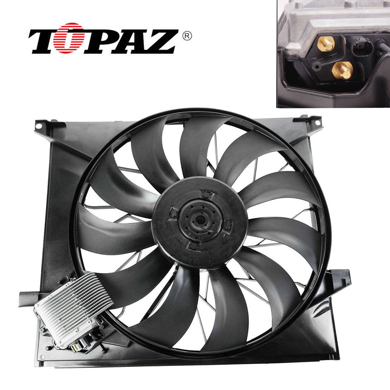 Radiator Cooling Fan Assembly Brushless For Mercedes-Benz 2000-03 ML55 AMG W163