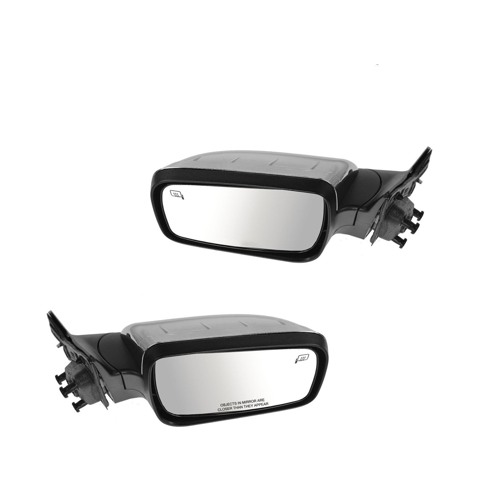 Mirrors Power Heated Puddle Lamp Memory Chrome Left/Right Pair For Taurus Sable