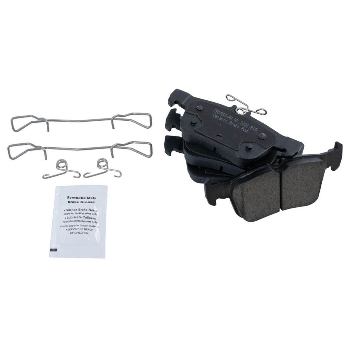 Rear Ceramic Brake Pad & Coated Rotor Kit W/Fluids Lincoln