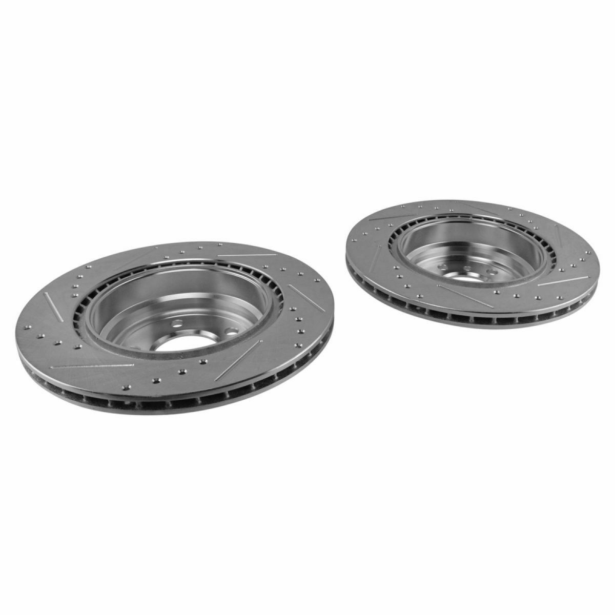 For BMW Performance Brake Rotor Drilled Slotted Zinc & Posi Ceramic Pad