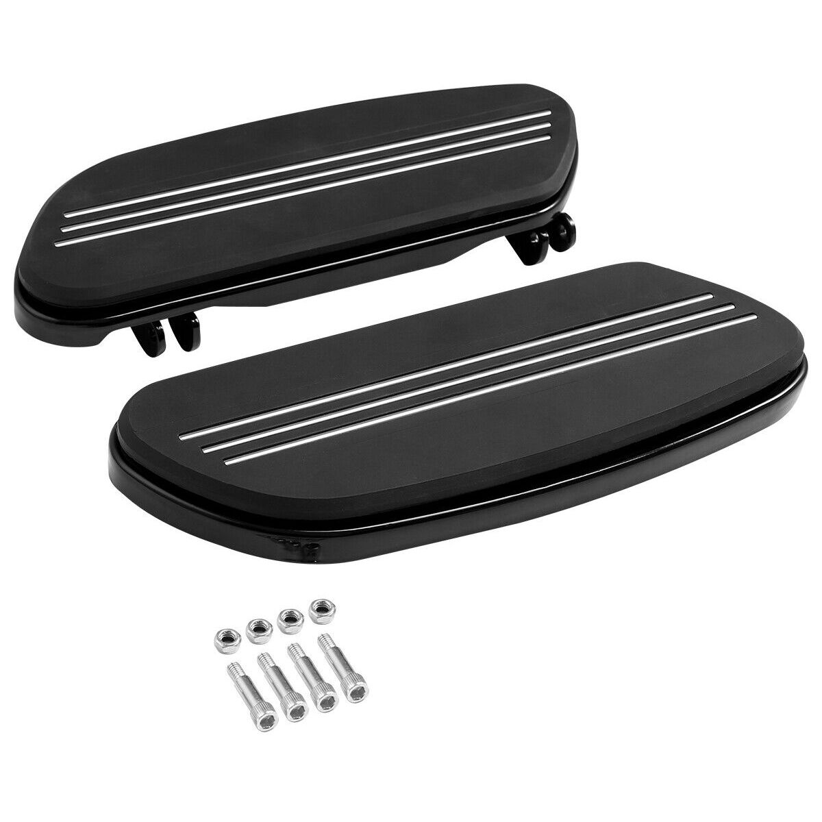 For 05-07 Harley-Davidson Softail Springer Black Driver Footboard Floorboard