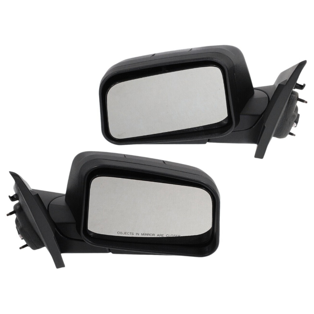 Set Of 2 Mirror Power For 07 Edge Sport Utility Left And Right Textured Black