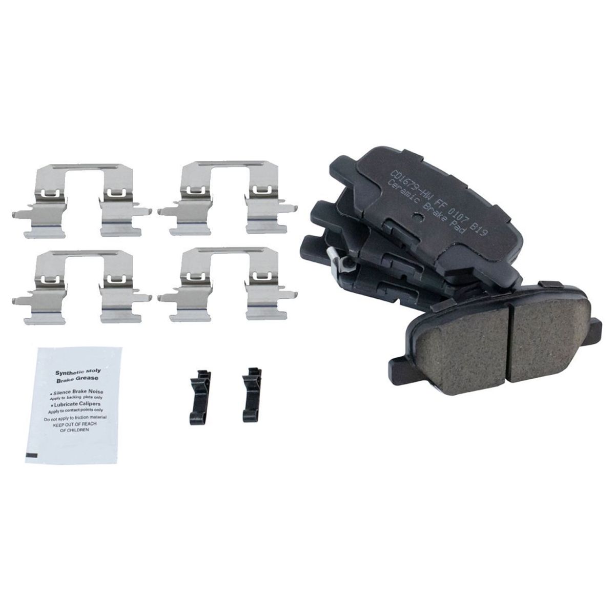 For Mitsubishi 2013-2019 Outlander ES Front & Rear Ceramic Disc Brake Pad Kit