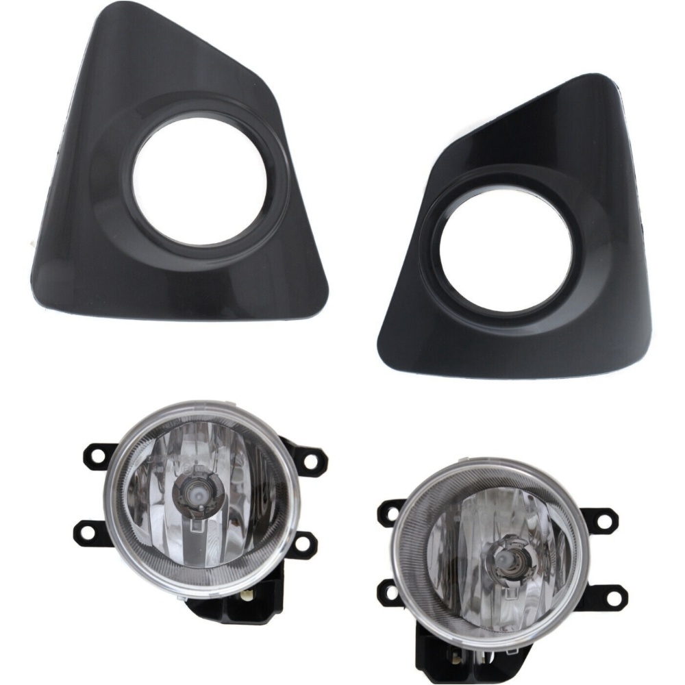 Set Of 2 Clear Lens Fog Light For 14-16 Corolla Sedan Left & Right S W/ Bulbs