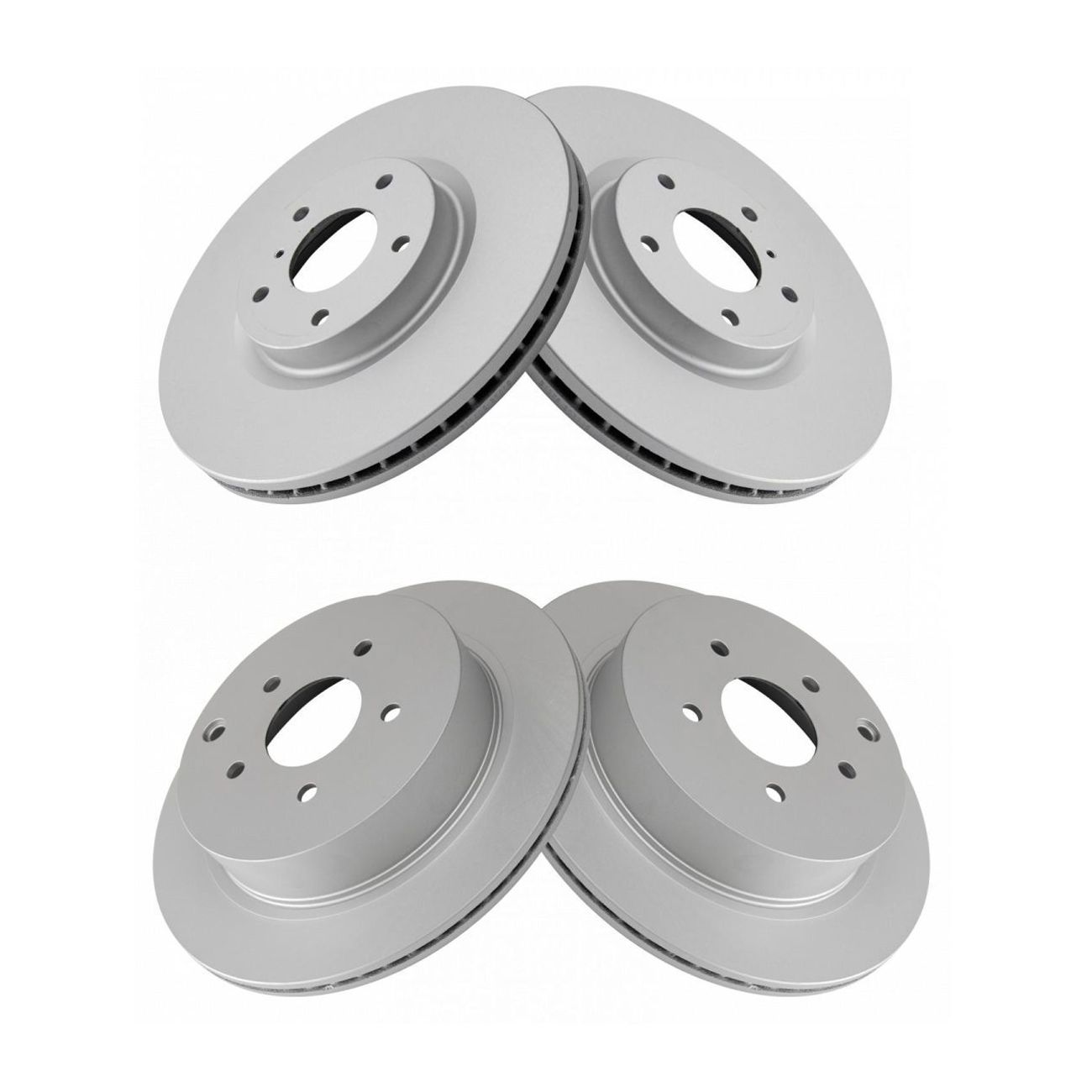 Front & Rear Disc Brake Coated Rotor Kit Set Of 4 For Infiniti Nissan