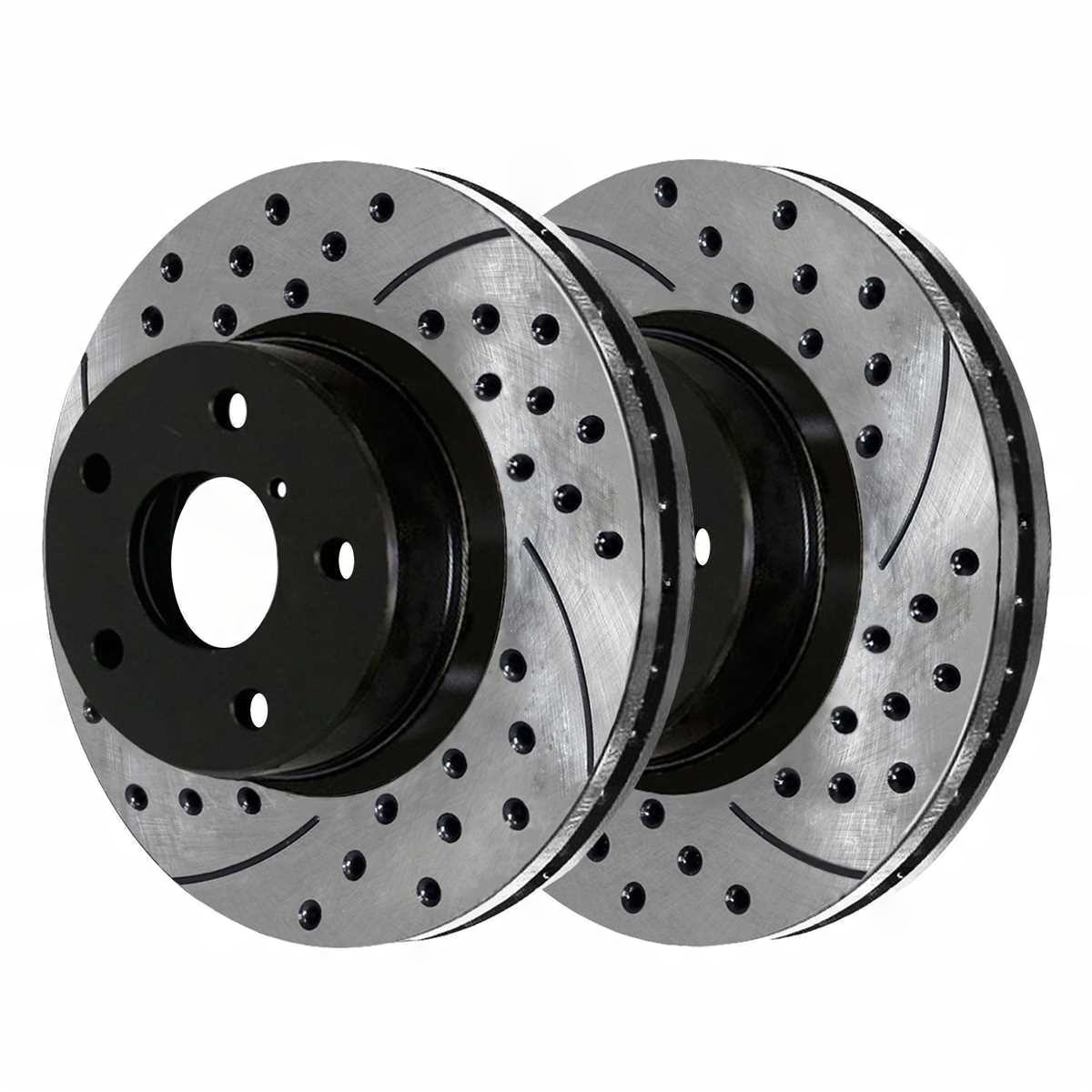 Front & Rear Drilled Slotted Brake Rotors Set Of 4 For 2005-2017 Infiniti Nissan