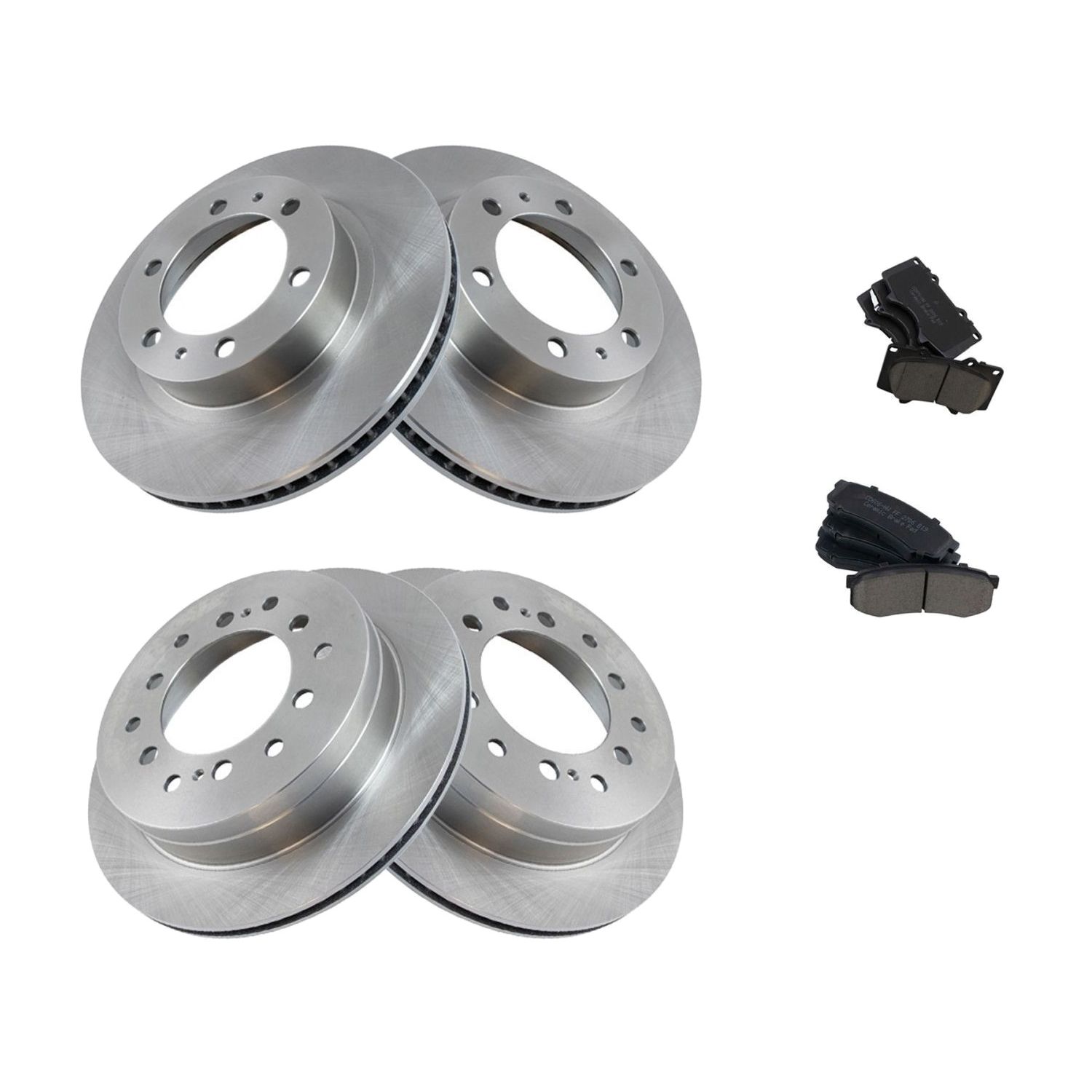 Front & Rear Ceramic Brake Pad & Rotor Kit W For 07-09 FJ Cruiser Truck SUV