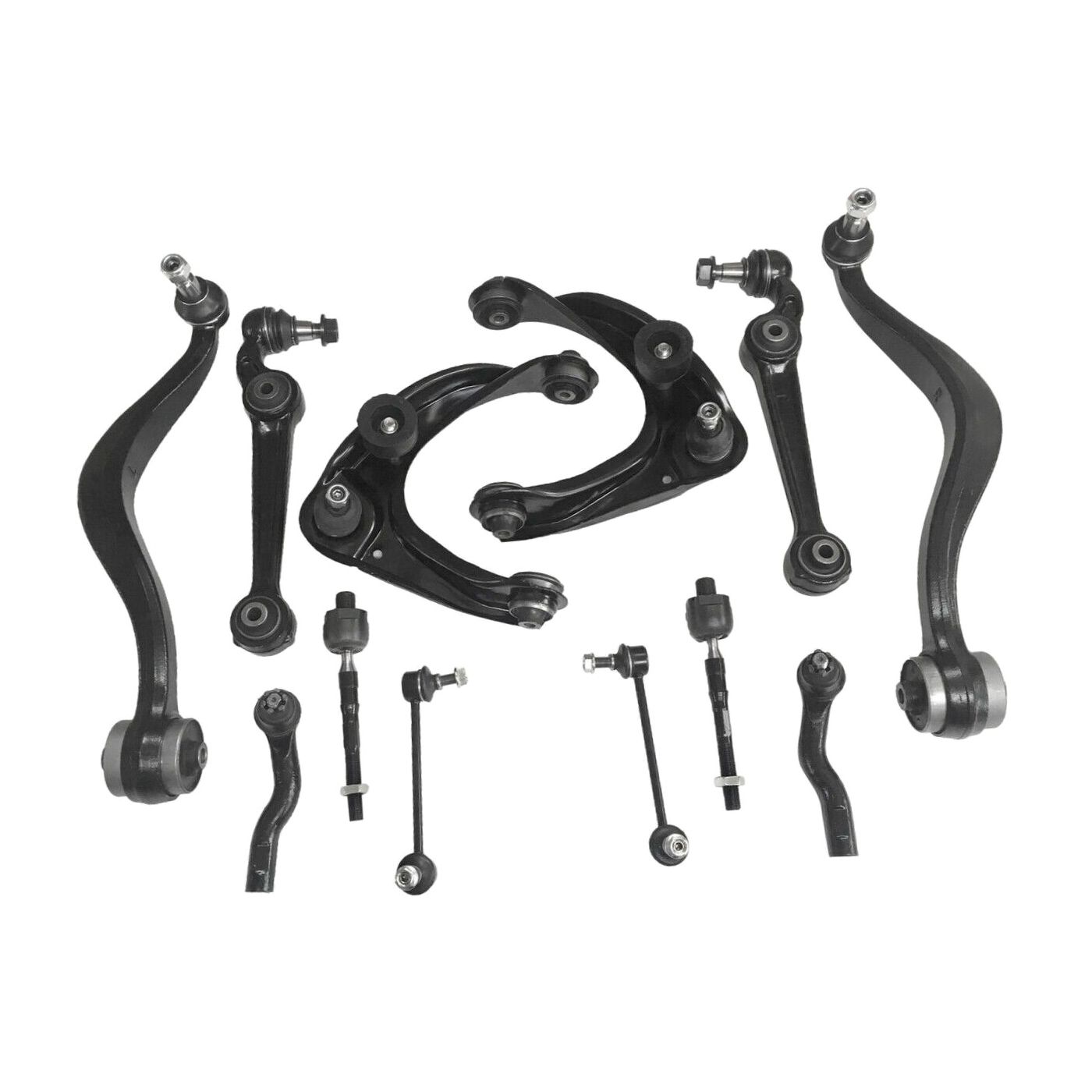For 2003-2007 6 S 12Pc Front Suspension Control Arms Ball Joint Tie Rods Kit