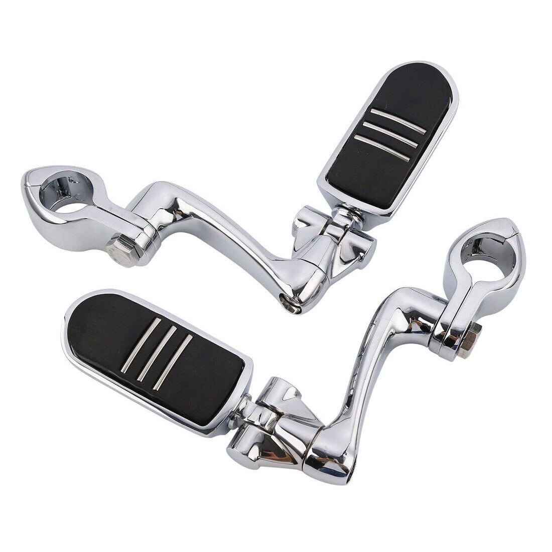 For 14-21 CVO 360 Adjustable Highway Foot Pegs 1 1/4" Engine Guard Long Mount