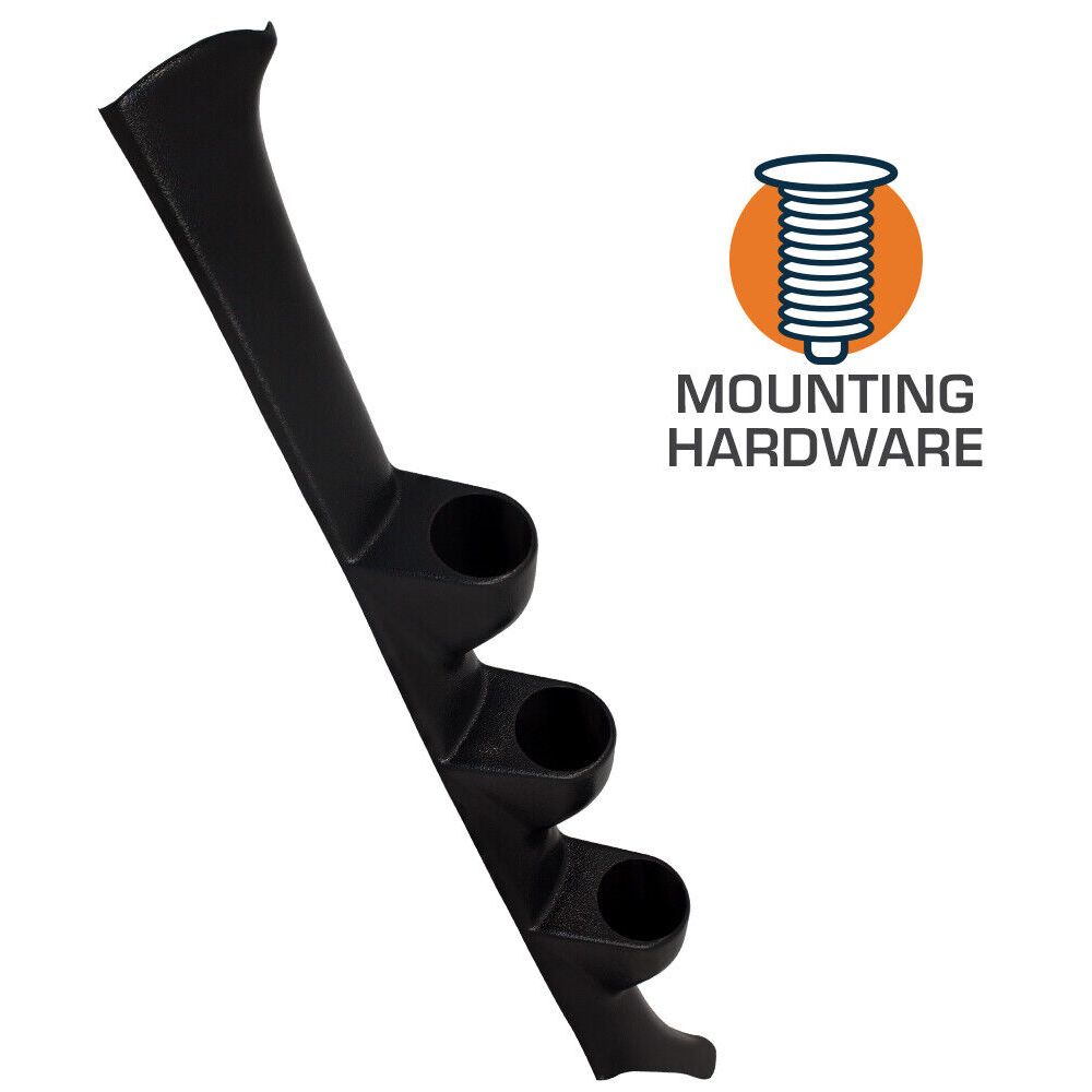 Black Triple Gauge 52mm Pillar For 94-01 Integra Hatchback 94-01 Integra Sedan DC2