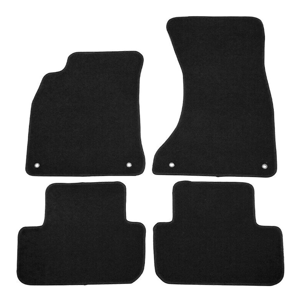 For 09-16 Audi A4 Sport Car Floor Mats Liner Nylon Carpets Front Rear Black 4PC
