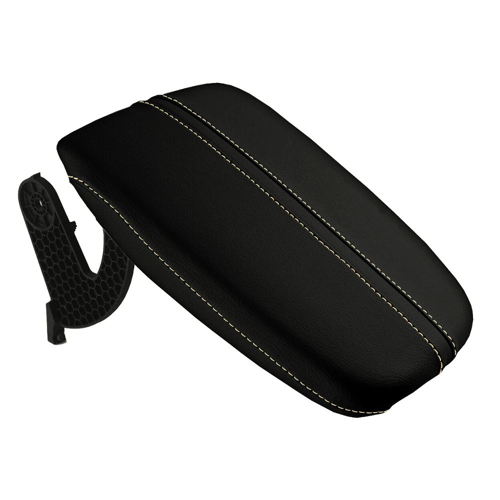 Console Lid Armrest Cover Leather For 2015-2020 Acura TLX Sedan Beige Stitch