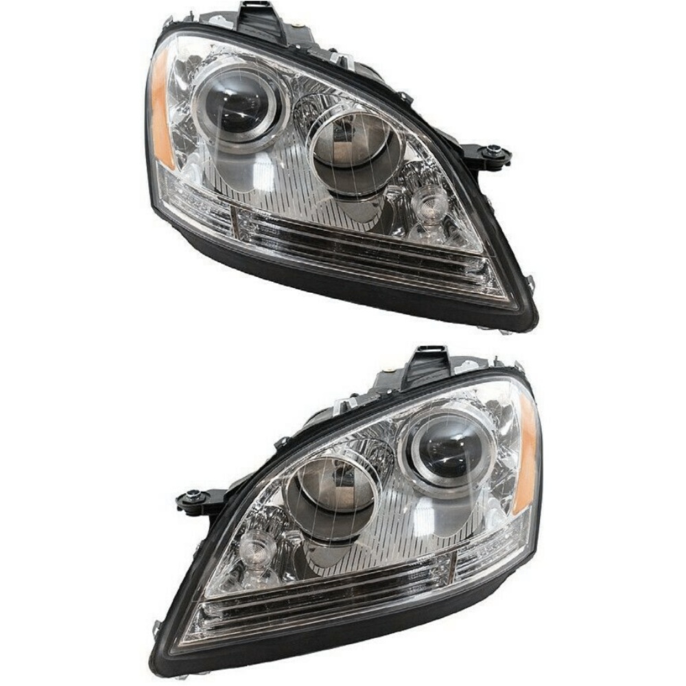 Halogen Headlight Set For 2006-2007 Mercedes Benz ML500 W/ Bulb(s) Pair