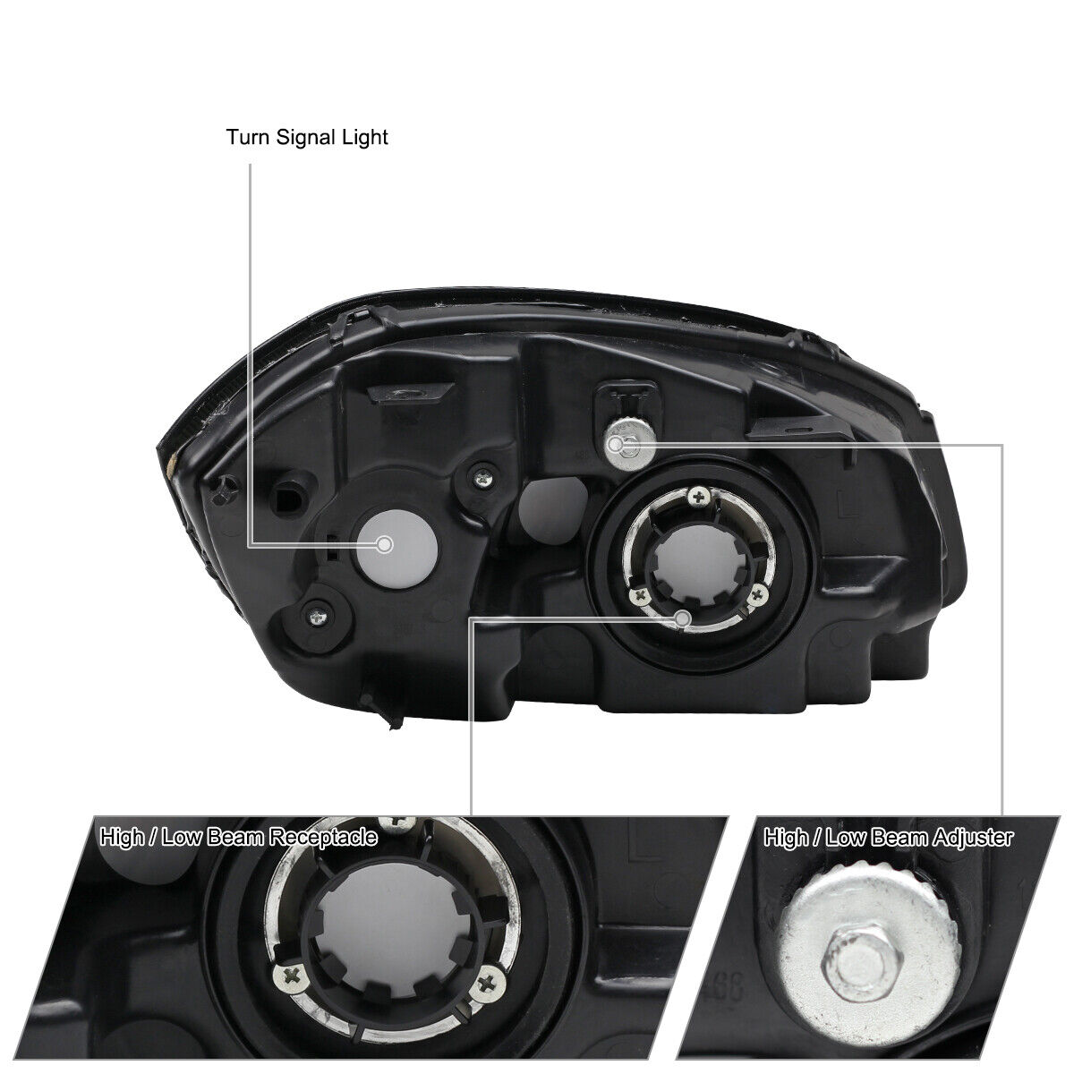Black Headlights Lamp