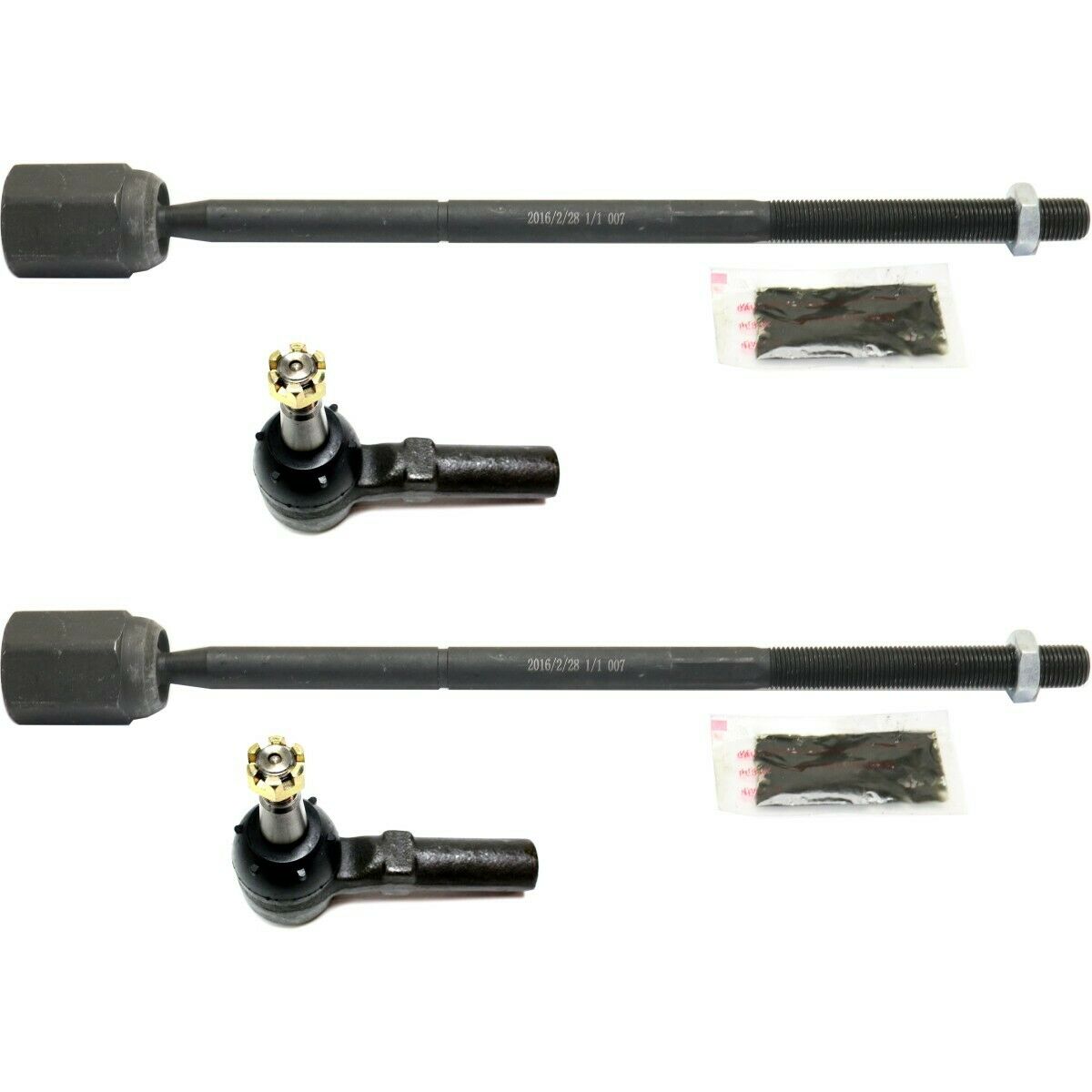 Set Of 4 Tie Rod Ends Front Left-and-Right Inside LH & RH For Ford Mercury