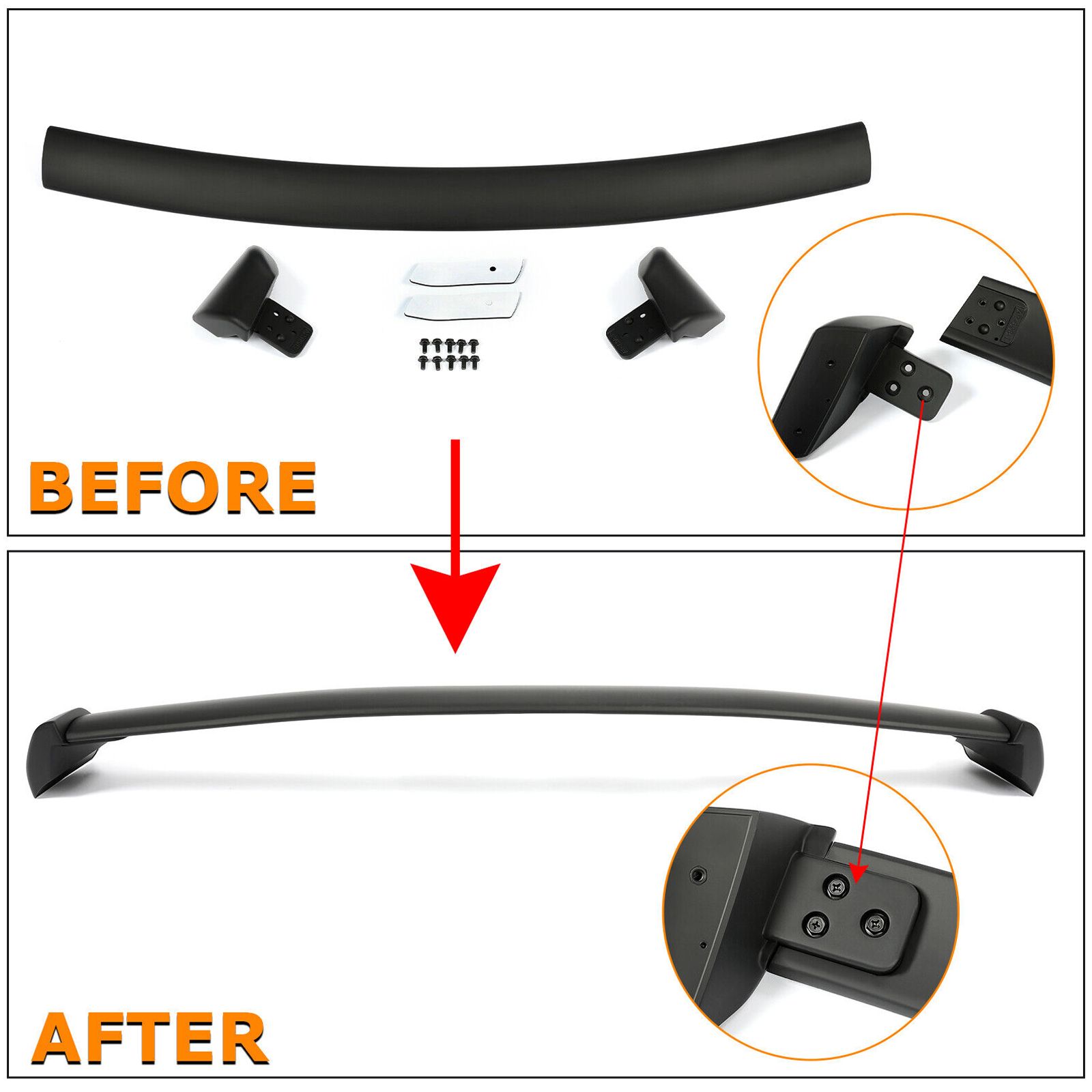For 2004-2007 Impreza WRX STI Sedan Black Style Rear Window Roof Spoiler Wing