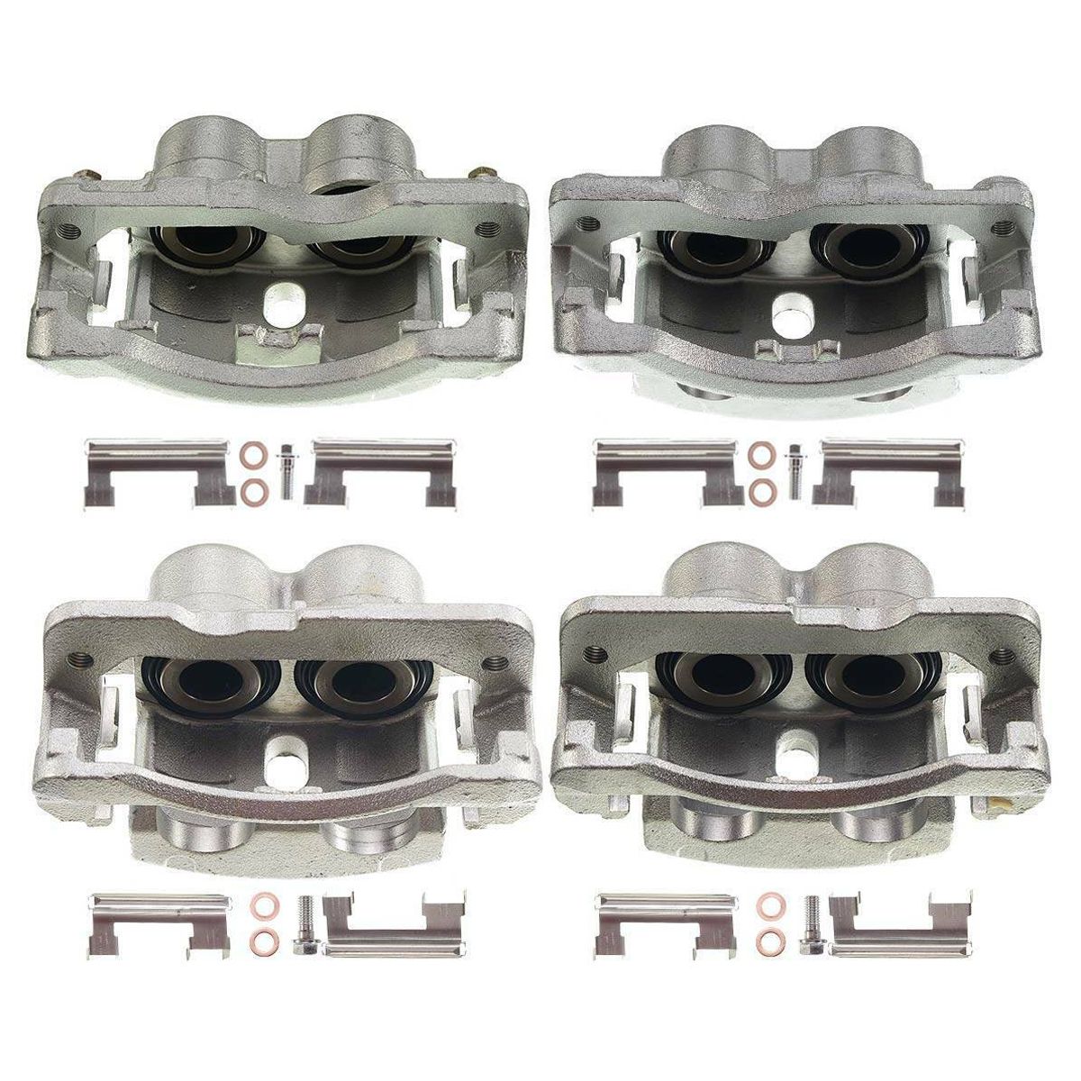 4x Brake Calipers W/ Bracket For Chevy Silverado 2500 GMC Hummer H2 Front & Rear