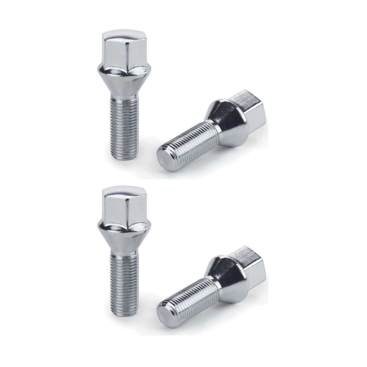 2 Sets Of - Wheel Lug Bolts 14x1.25 Chrome Conical Cone Seat Stud Bolt 23mm Shank