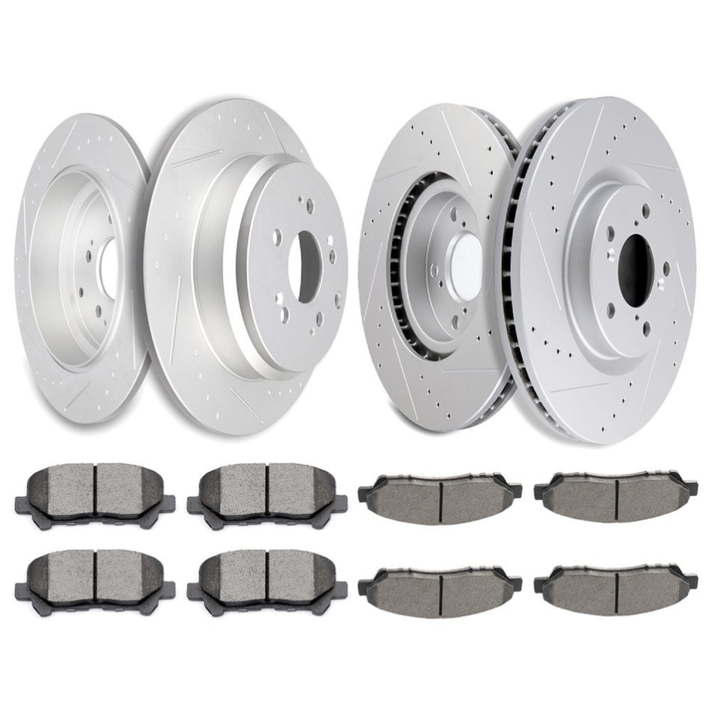 Ceramic Brake Pads And Rotors Front Rear For Acura MDX ZDX Honda Pilot EX EXL