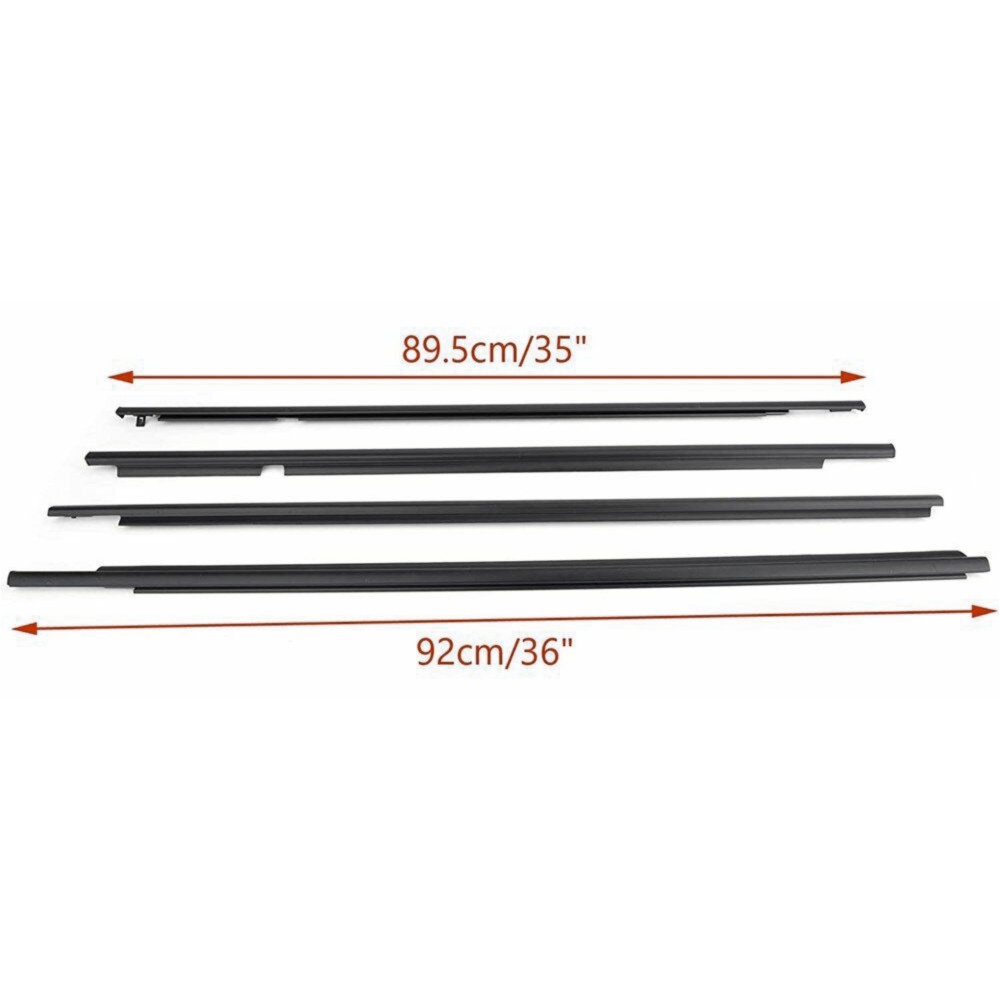 Car Weatherstrip Window Moulding Trim Seal Belt 4pcs For 03-09 Lexus GX470 Base