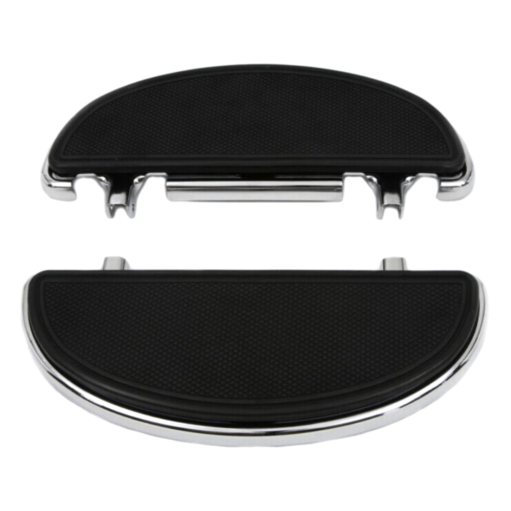Chrome Driver Half Moon Footboard Set For Harley-Davidson