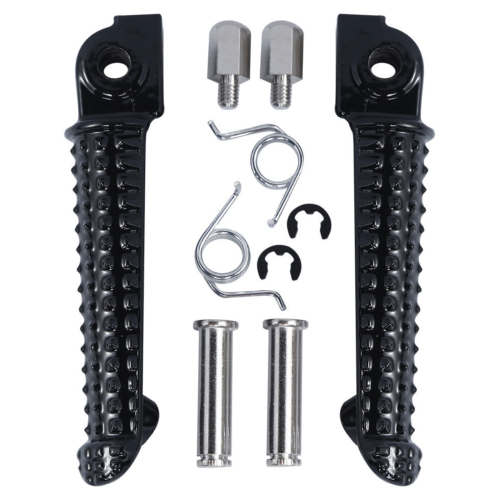 2 Sets Of - Long Black Front Footrests Foot Pegs For YZF R1 YZF R6 YZF R6S YZF R6 R6S