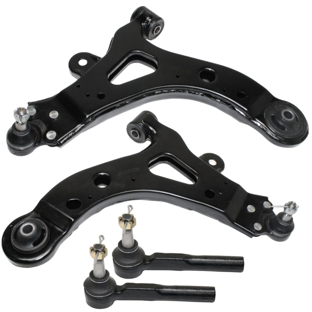 4pc Front Lower Control Arm & Outer Tie Rod End Kit For Aztek Rendezvous