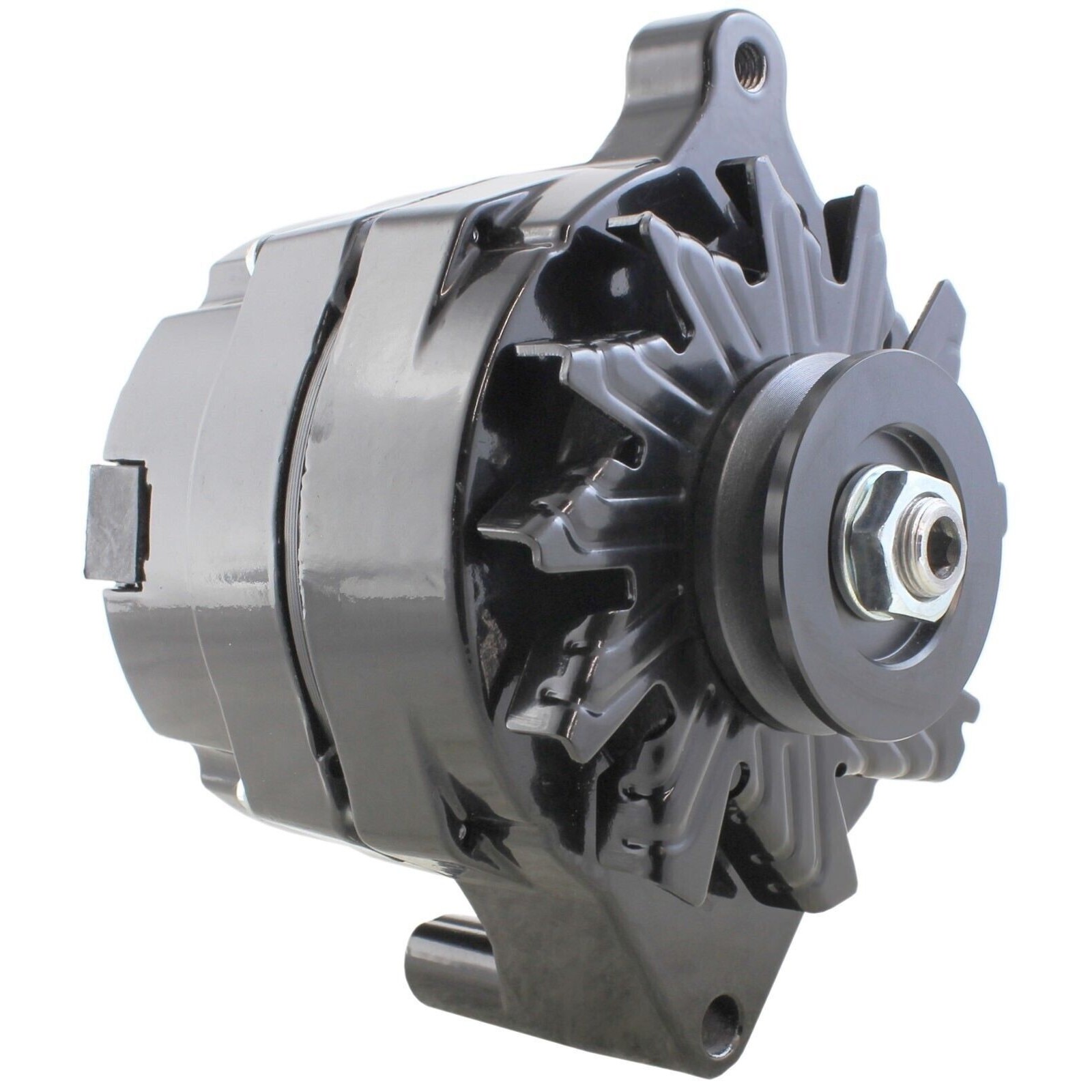 Wire Powdercoated Black Alternator 140 12 VOLT 1G Hybrid GM Style