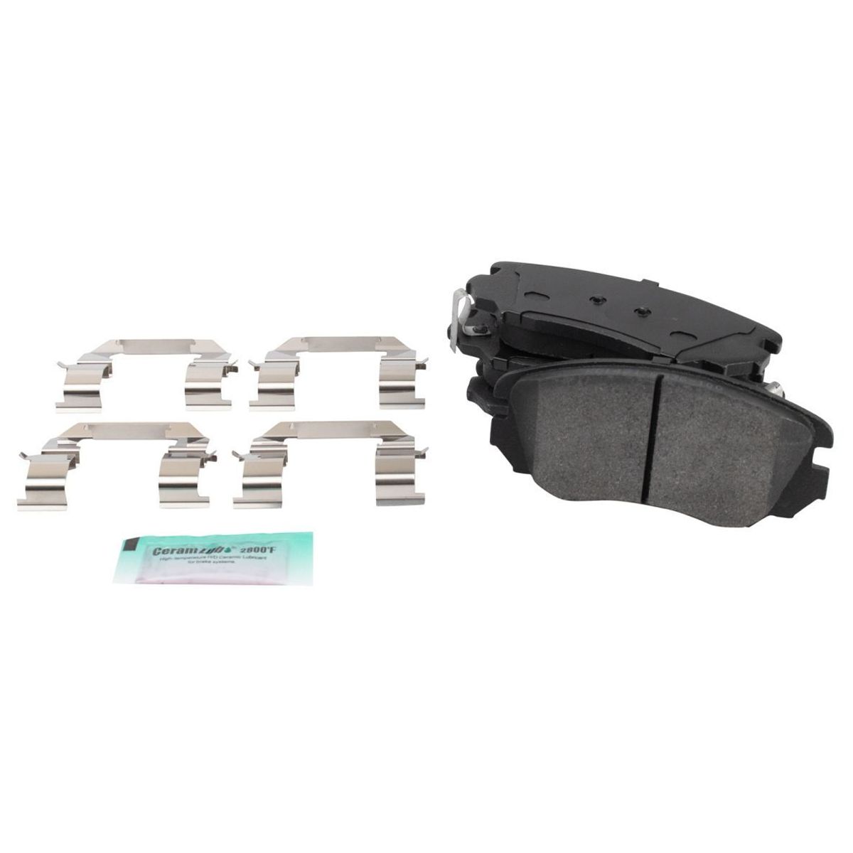 Front Semi-Metallic Brake Pad & Performance Drilled Slotted Zinc Rotor Kit